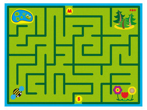 Doolhof vloerkleed - 3 x 4 meter Doolhof vloerkleed - 3 x 4 meter