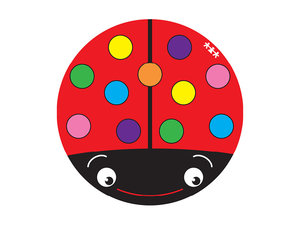 Lieveheersbeestje vloerkleed - Ø 2 meter Lieveheersbeestje vloerkleed - Ø 2 meter