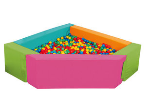 Softplay ballenbak 200x200 cm hoek incl. ballen Softplay ballenbak 200x200 cm hoek incl. ballen