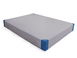 Sportmat 200 x 150 x 25 cm met verstevigde hoeken GRIJS