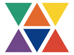 Markeringsset driehoekjes, 6 stuks