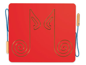 Overtrekbord voor twee handenmuzieknoten