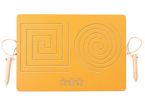 Motoriekbord voor 2 handen, cirkel en vierkant