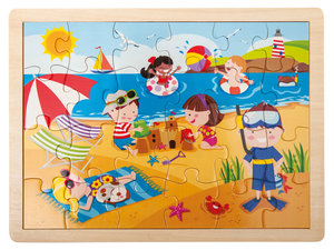 Seizoen zomer, houten puzzel Seizoen zomer, houten puzzel