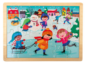 Seizoen winter, houten puzzel Seizoen winter, houten puzzel