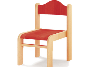 Mimi - Houten stoel, maat 3 ROOD