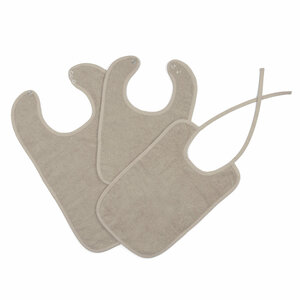 Slabbetjes met koord Taupe (12 stuks)