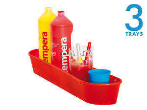 3 Trays voor de schilderwand voor 3 kinderen 3 Trays voor de schilderwand voor 3 kinderen
