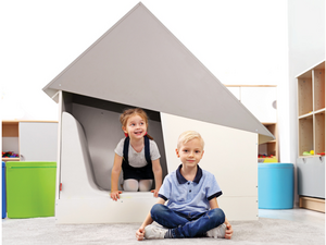 Cubo - Schuilhoekje WIT - GRIJS Cubo - Schuilhoekje WIT - GRIJS