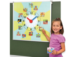 Magnetische klok met activiteitenkaarten Magnetische klok met activiteitenkaarten