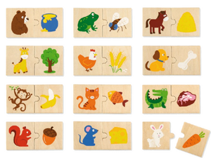 Puzzel set - dieren en voedsel Puzzel set - dieren en voedsel