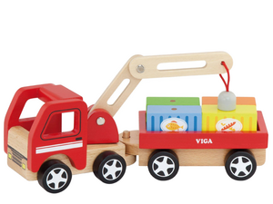 Houten speel vrachtwagen Houten speel vrachtwagen