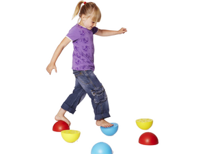 Halve bollen gevuld met zand Halve bollen gevuld met zand