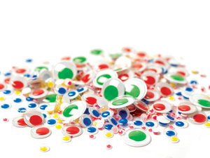 500 gekleurde wiebeloogjes