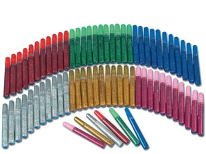 Glitter gels. Klassenset 72-delig.