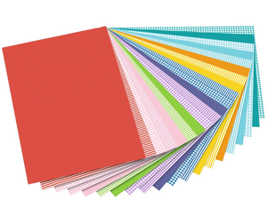 Stippen en streepjes. Kleurrijke kartonnen dozen