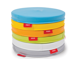 Softplay zitkussentjes, rond, in een tas Softplay zitkussentjes, rond, in een tas