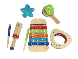Muziekinstrumenten in een tas Muziekinstrumenten in een tas