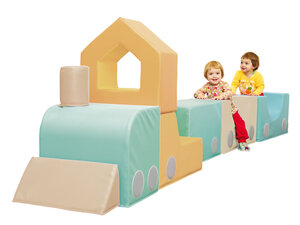 Softplay kleurige trein