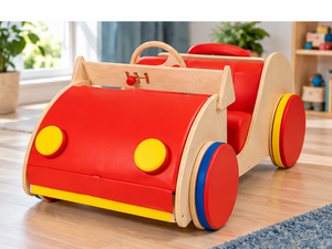 Houten auto XL, speelhoek
