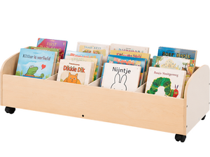Modern - Boekenbak op wielen BERKEN