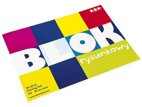 Tekenblok A4 wit, 20 vel Tekenblok A4 wit, 20 vel