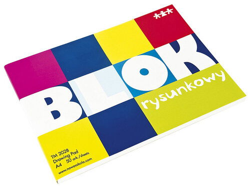Tekenblok A4 wit, 50 vel Tekenblok A4 wit, 50 vel