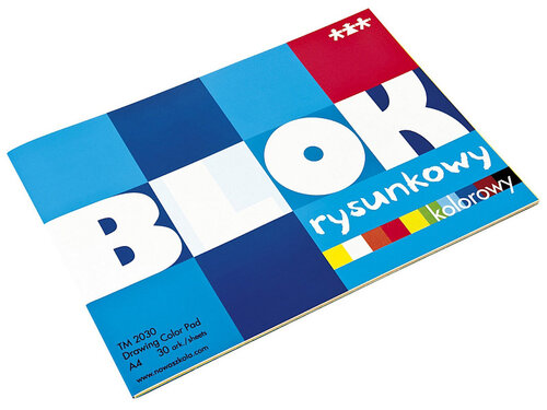Tekenblok A4 gekleurd, 30 vel Tekenblok A4 gekleurd, 30 vel