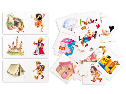 Wiens appartement is dit. Educatieve puzzel. Wiens appartement is dit. Educatieve puzzel.