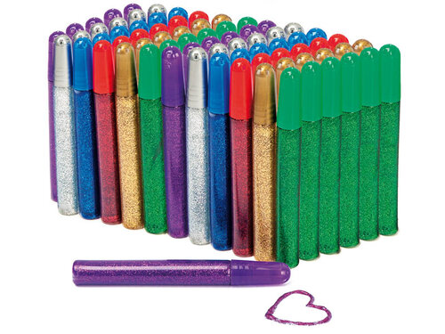 Glitter gels. Klassenset 72-delig.