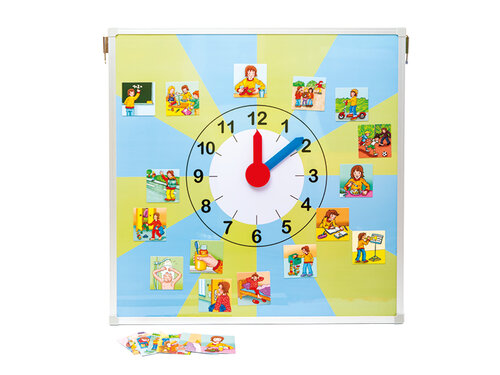 Magnetische klok met activiteitenkaarten Magnetische klok met activiteitenkaarten
