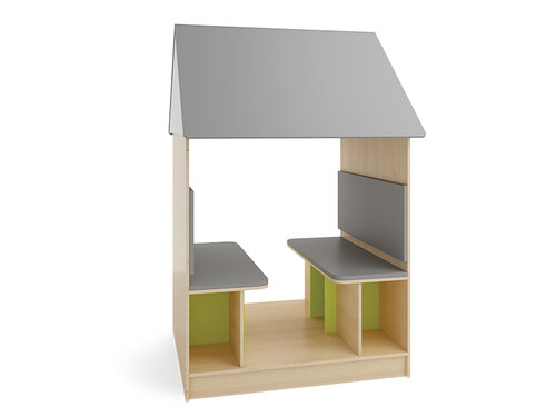 Cubo - Speelhuis met 2 bankjes Cubo - Speelhuis met 2 bankjes