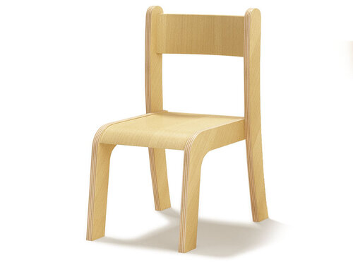 Emmi - Houten stapelbare stoel, maat 1