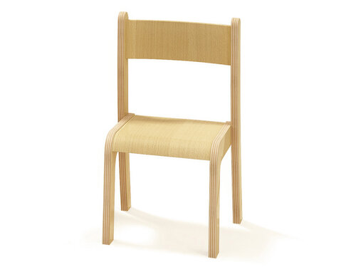 Emmi - Houten stapelbare stoel, maat 0