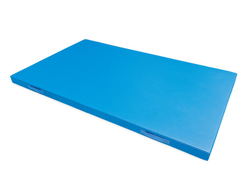 Sportmat 200 x 120 x 8 cm met handvatten BLAUW