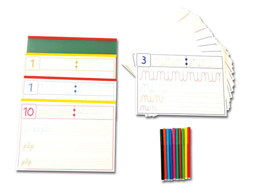 Schrijfoefeningen, set 2, magnetisch doolhof Schrijfoefeningen, set 2, magnetisch doolhof