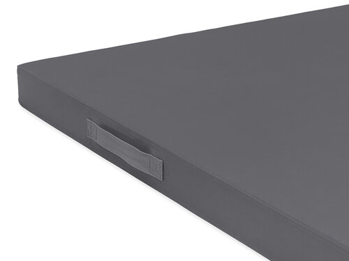 Sportmat 200 x 120 x 8 cm met handvatten GRIJS