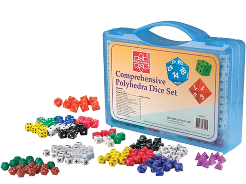 Dobbelstenen set in koffer