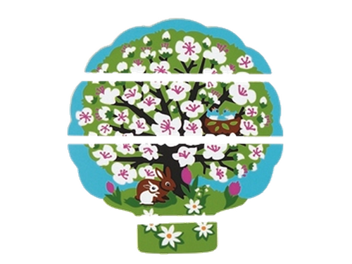 Seizoenen. Meerlaagse puzzel Seizoenen. Meerlaagse puzzel