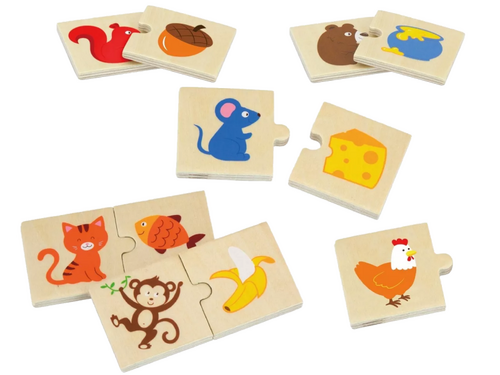 Puzzel set - dieren en voedsel Puzzel set - dieren en voedsel