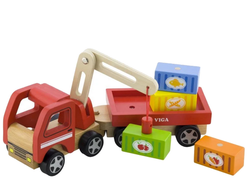 Houten speel vrachtwagen Houten speel vrachtwagen