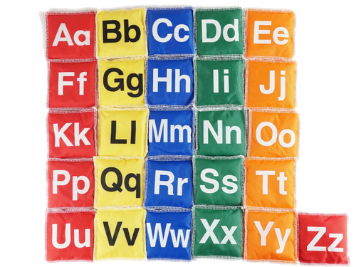 Bonenzakjes letters Bonenzakjes letters