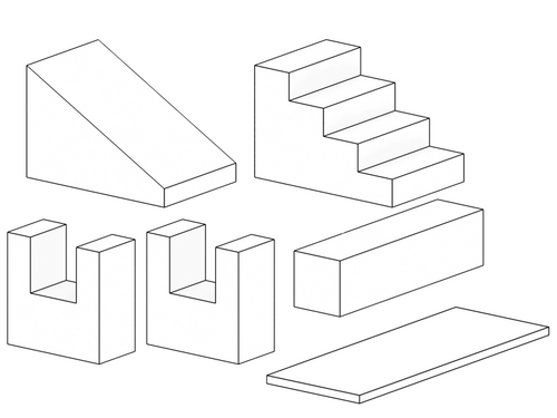 Softplay speelblokken set 4 Softplay speelblokken set 4