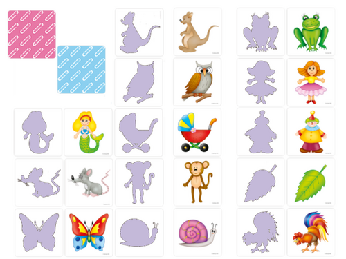 Wiens schaduw het is. Legpuzzel Wiens schaduw het is. Legpuzzel