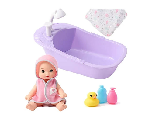 Pop met poppenbad set Pop met poppenbad set
