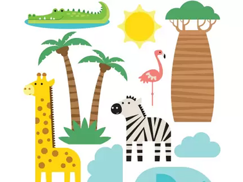 Muurstickers safari Muurstickers safari