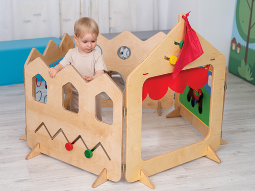 Houten scherm met paardje