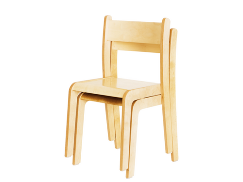 Emmi - Houten stapelbare stoel, maat 1