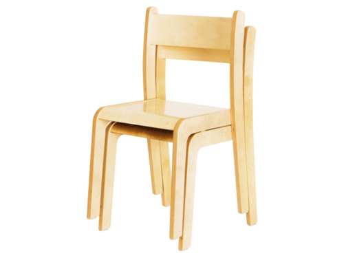 Emmi - Houten stapelbare stoel, maat 2
