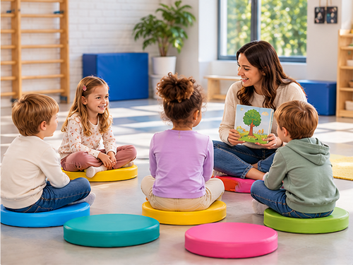 Softplay zitkussentjes met trolley